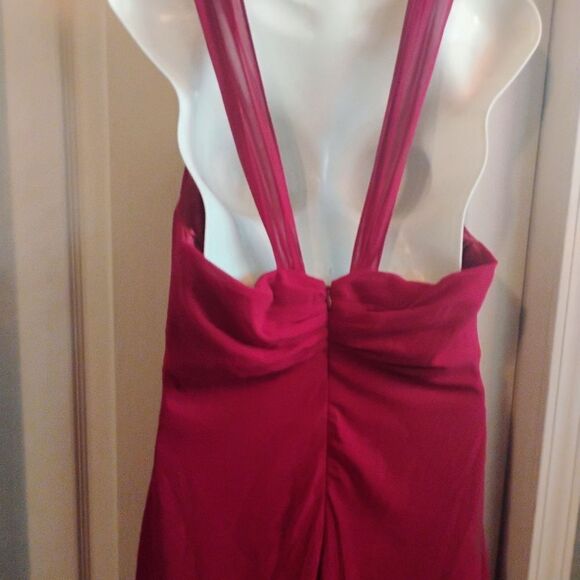 Poly Usa Red Sweetheart Sleeveless Maxi Sundress - Picture 8 of 17